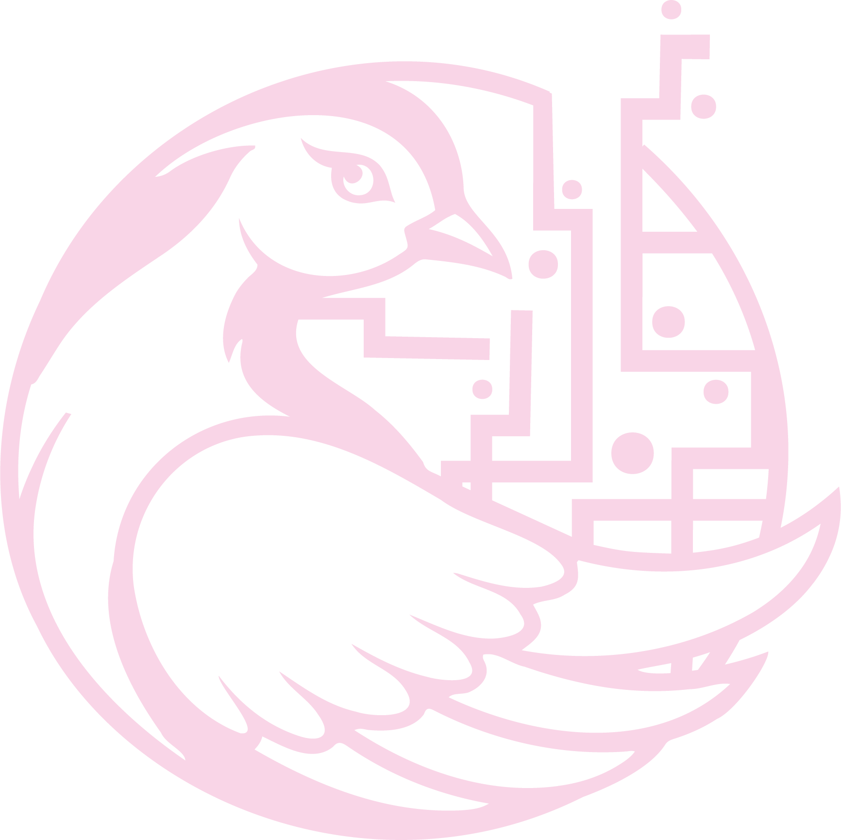 Mulheres unidas de mãos dadas formando um círculo.